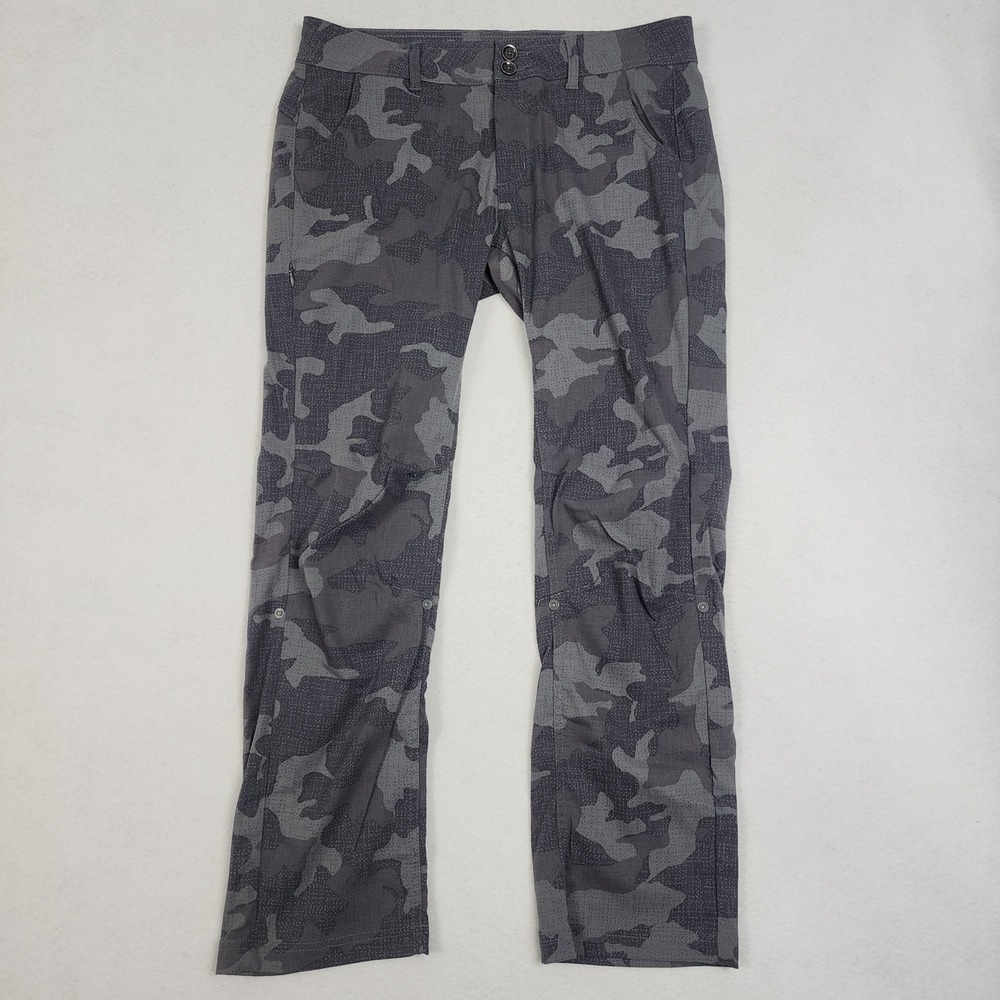 Prana Halle Pants Womens 12 Multicolor Camo Stretch Zion Straight Leg Hiking